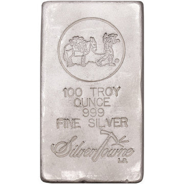 SilverTowne Trademark Poured 100 oz .999 Silver Bar