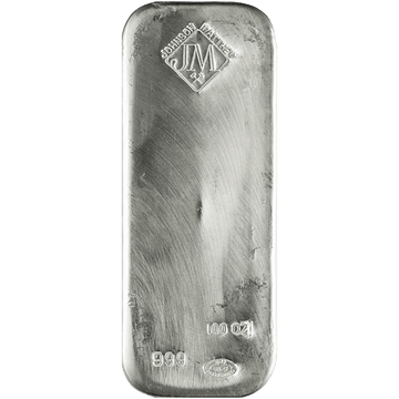 100 OZ SILVER BAR JOHNSON MATTHEY