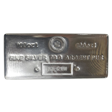 2026 100 OZ SILVER BAR ROYAL CANADIAN MINT