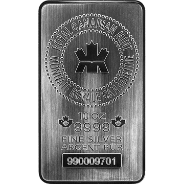 10 oz Silver Bar Royal Canadian Mint