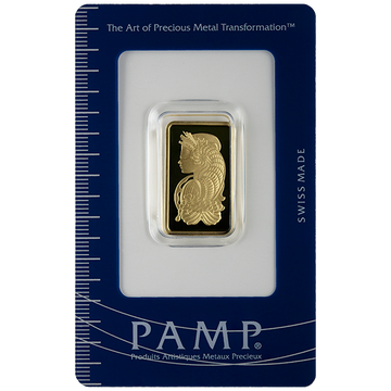 10 Gram Pamp Suisse Lady Fortuna Veriscan® Gold Bar w/ Assay