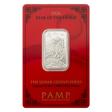 10 GRAM SILVER BAR PAMP LUNAR HORSE 2026
