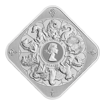 Royal Mint Queen's Beast Completer 10 oz Silver Bar