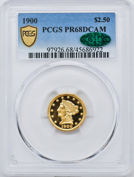 1900 $2.5 Liberty Quarter Eagle PCGS PR68DCAM