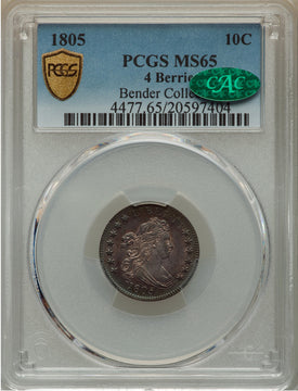 1805 Draped Bust Dime PCGS MS65