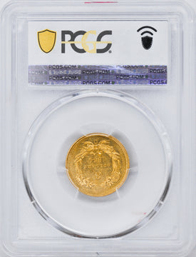 1854-O $3 Three Dollar Gold Coin PCGS MS61