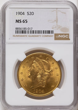 1904 $20 Liberty Liberty Double Eagle NGC MS65 1904 $20 Liberty Liberty Double Eagle NGC MS65