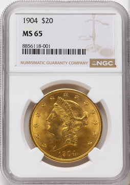 1904 $20 Liberty Liberty Double Eagle NGC MS65 1904 $20 Liberty Liberty Double Eagle NGC MS65