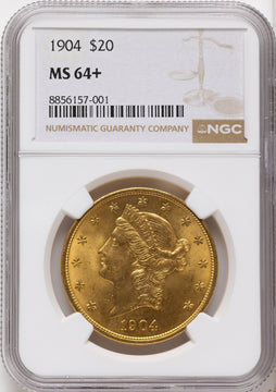 1904 $20 Liberty Liberty Double Eagle NGC MS64+ 1904 $20 Liberty Liberty Double Eagle NGC MS64+