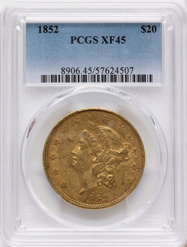 1852 $20 Liberty Double Eagle PCGS XF45 1852 $20 Liberty Double Eagle PCGS XF45