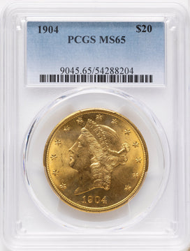 1904 $20 Liberty Liberty Double Eagle PCGS MS65 1904 $20 Liberty Liberty Double Eagle PCGS MS65