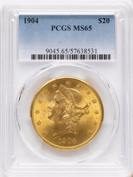 1904 $20 Liberty Liberty Double Eagle PCGS MS65 1904 $20 Liberty Liberty Double Eagle PCGS MS65