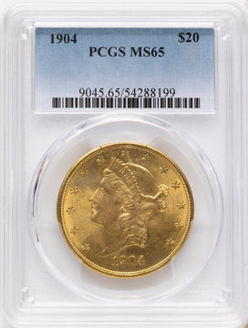 1904 $20 Liberty Liberty Double Eagle PCGS MS65 1904 $20 Liberty Liberty Double Eagle PCGS MS65