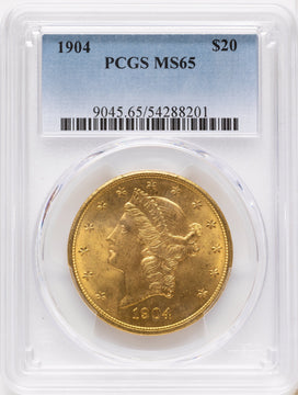 1904 $20 Liberty Liberty Double Eagle PCGS MS65 1904 $20 Liberty Liberty Double Eagle PCGS MS65