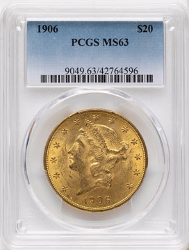 1906 $20 Liberty Double Eagle PCGS MS63 1906 $20 Liberty Double Eagle PCGS MS63