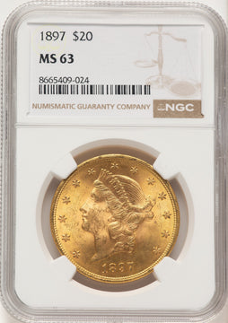 1897 $20 Liberty Double Eagle NGC MS63 1897 $20 Liberty Double Eagle NGC MS63