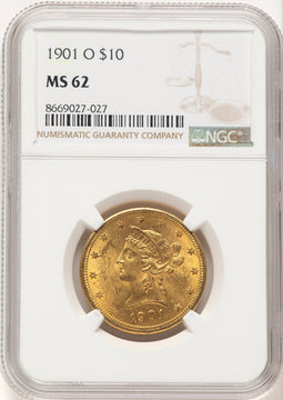 1901-O $10 Liberty Eagle NGC MS62 (177396129)