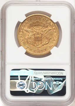 1865-S $20 Liberty Double Eagle NGC AU50