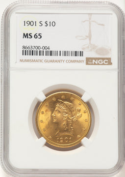 1901-S $10 Liberty Eagle NGC MS65