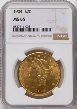 1904 $20 Liberty Liberty Double Eagle NGC MS65 1904 $20 Liberty Liberty Double Eagle NGC MS65