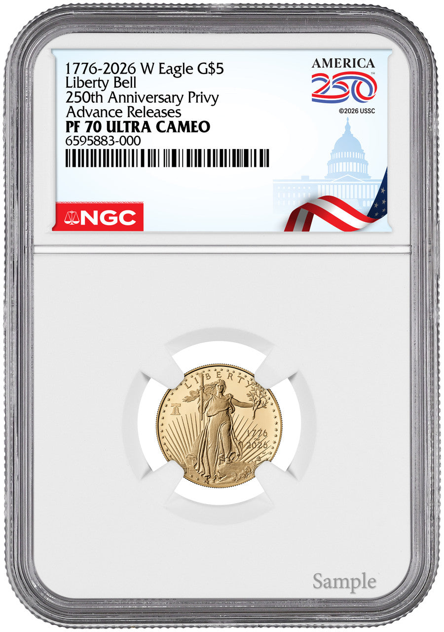 2026-W Tenth Ounce Proof Gold Eagle Liberty Bell AR NGC PF70UCAM