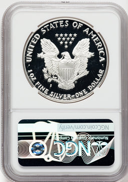 1989-S American Silver Eagle NGC PF70 Ultra Cameo Ron Harrigal Signed