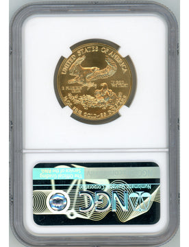 1990 $25 Half Ounce Gold Eagle NGC MS69 Don Everhart Signed