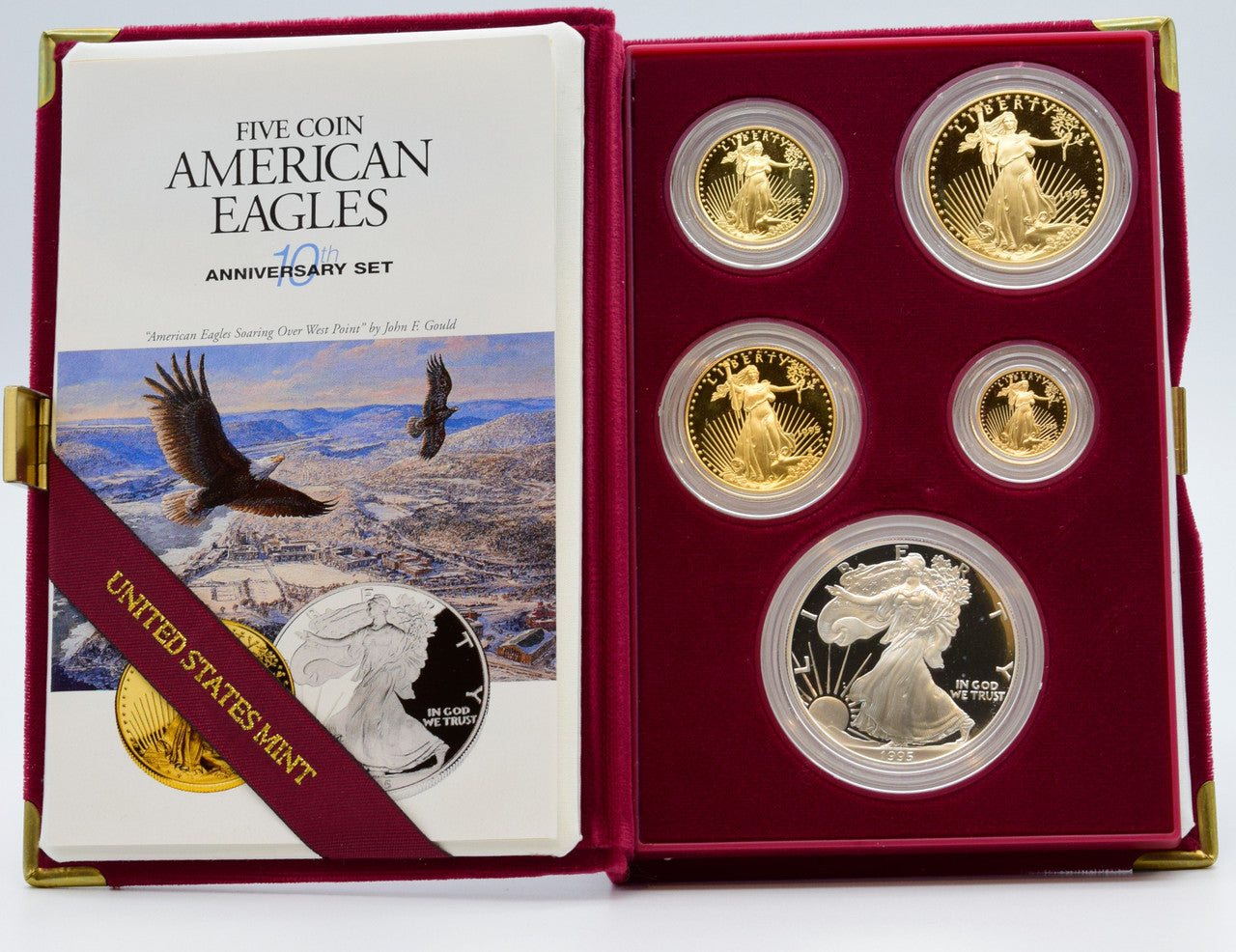 PSA鑑定品 アメイジングレア 5枚セット PSA9 PSA7 1995-W American Proof Gold and Silver Eagle 5 Coin Set | LCR Coin
