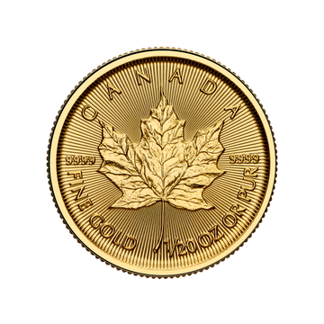 2025 1/20 OZ CANADIAN GOLD MAPLE LEAF