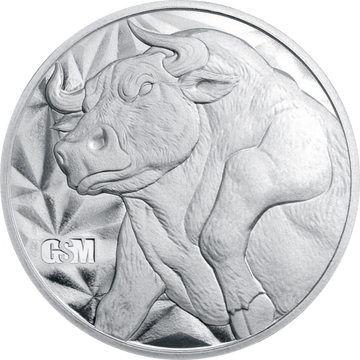 1/2 OZ SILVER ROUND BULL AND BEAR GOLDEN STATE MINT