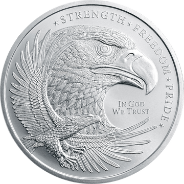 1/2 OZ SILVER ROUND EAGLE GOLDEN STATE MINT