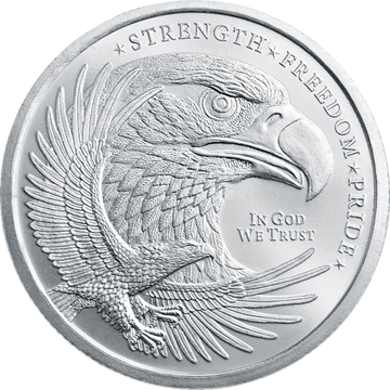 1/4 OZ SILVER ROUND EAGLE GOLDEN STATE MINT