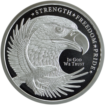 1 OZ SILVER ROUND EAGLE GOLDEN STATE MINT