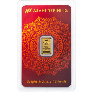 1 GRAM GOLD BAR DIWALI ASAHI MINT