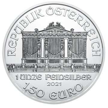 2021 1 oz Austrian .999 Silver Philharmonic Coin