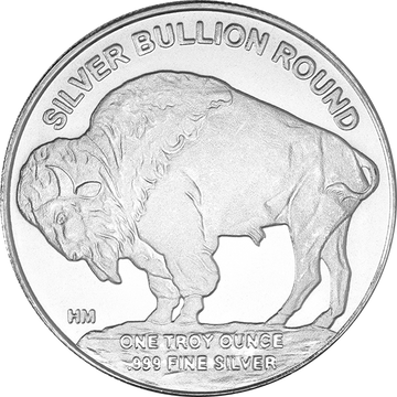 1 OZ SILVER ROUND BUFFALO HIGHLAND MINT