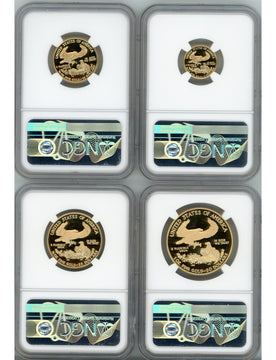2008 Gold Eagle Proof 4-Coin Year Set NGC PF70 Ed Moy Signed