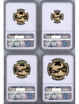 2011-W Gold Eagle Proof 4-Coin Year Set NGC PF70 Ed Moy Signed
