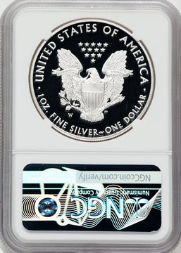 2017-W American Silver Eagle NGC PF70 Ultra Cameo Ron Harrigal Signed