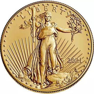 2021 Tube 1/2 oz American Gold Eagle Coin BU Type 2 (40 Coins)