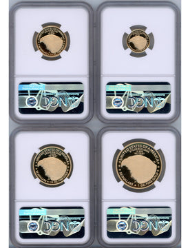 2021-W T-2 Gold Eagle Proof 4-Coin Year Set NGC PF70 Ed Moy Signed