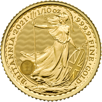 2021 1/10 OZ GREAT BRITAIN GOLD BRITANNIA