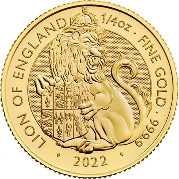 2022 1/4 oz British Gold Tudor Beasts Lion of England Coin