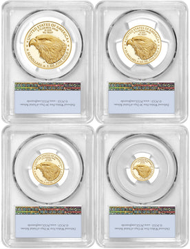 2022 Gold Eagle 4-Coin Set First Strike PCGS PR70 Deep Cameo