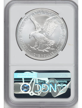 2022 American Silver Eagle First Day of Issue NGC MS70 Ron Harrigal Signed