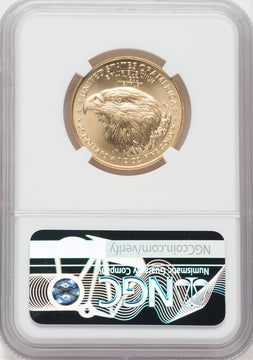 2022 $25 American Gold Eagle First Day of Issue NGC MS70 Ron Harrigal Signed