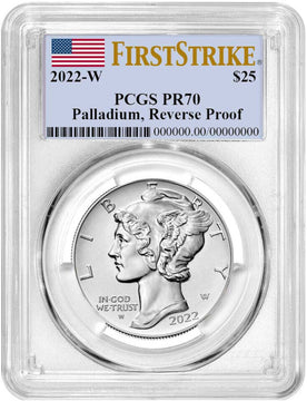 2022-W Palladium Reverse Proof First Strike PCGS PR70