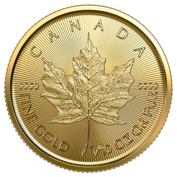 2022 1/10 oz Canadian Gold Maple Leaf Coin BU