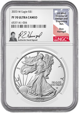 1986-2025 American Silver Eagle 40-pc Set NGC PF70 UCAM Harrigal Signed