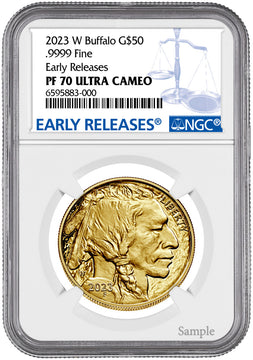 2023-W $50 One Ounce Gold Buffalo Early Releases NGC PF70 Ultra Cameo